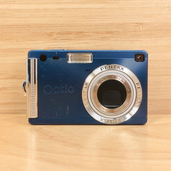 Pentax Optio S5i 5.0MP Digital Camera / Blue / Ultra Compact / Tested & Working - Picture 3 of 10